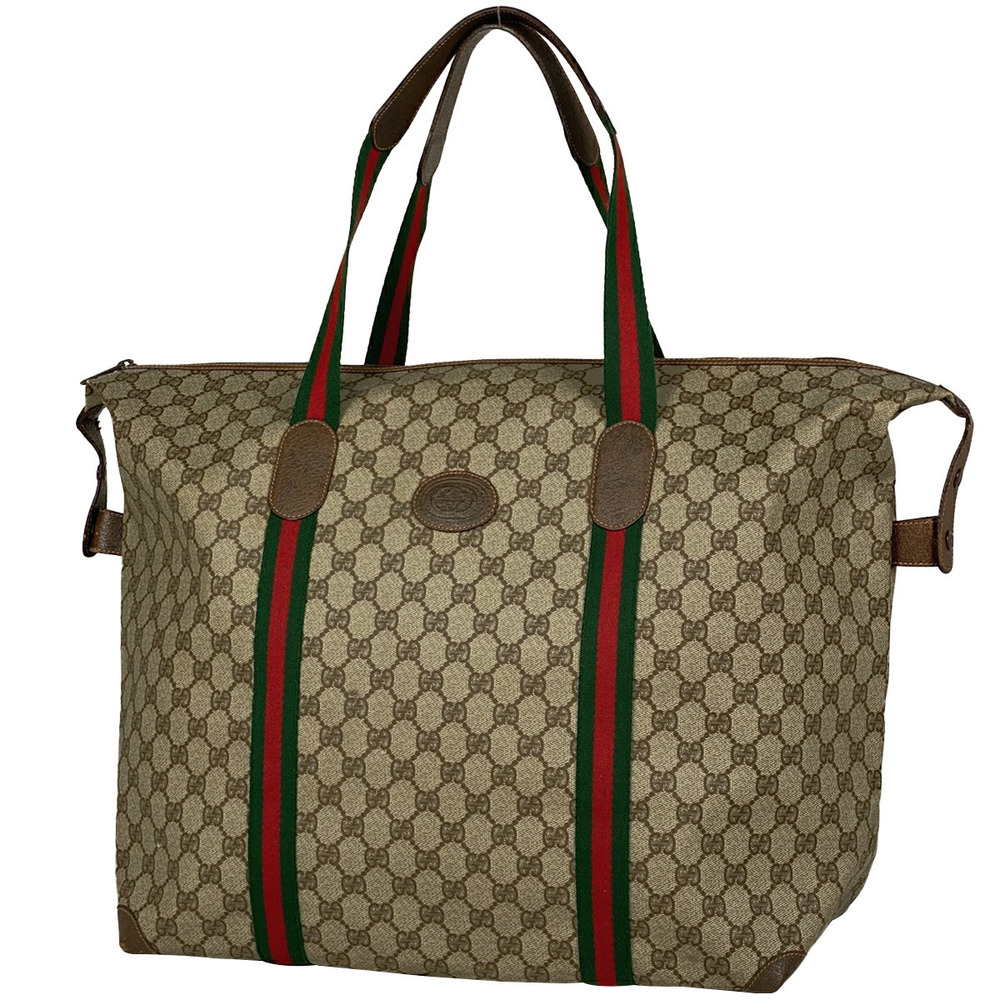 Gucci GG tote bag Sherry Web travel canvas brown